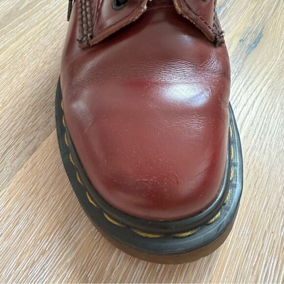 Vintage 1460 Dr. Martens Original Boot Made in England 8 Eye Cherry Red UK 4.5 - Picture 9 of 16
